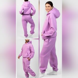 🤑 2-PC SeT ❤️NIP❤️ Cmfrt SIGNATURE HOODIE and SWEATPANTS S M Lilac